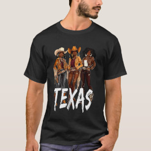Black African American Cowgirl Western Country Tex T-Shirt