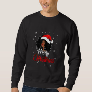 Black African American Santa Apparel Christmas Mel Sweatshirt
