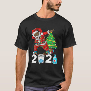 Black African American Santa Claus With Mask Chris T-Shirt