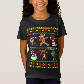 Black African American Squad Santa Claus Mrs Claus T-Shirt