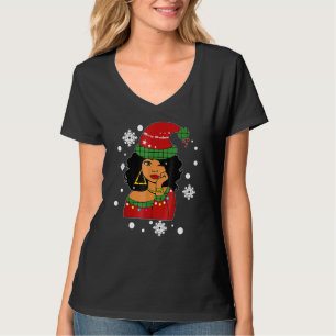 Black African Girl American Melanin Christmas Ugly T-Shirt