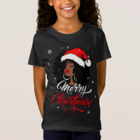 Black African Girl American Santa Christmas Melani