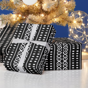 Black African Pattern Wrapping Paper