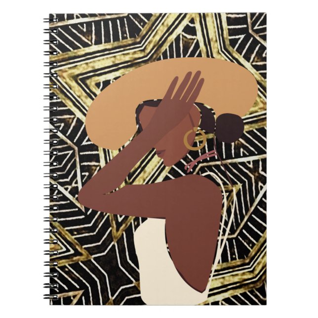 Black African Woman  Notebook (Front)
