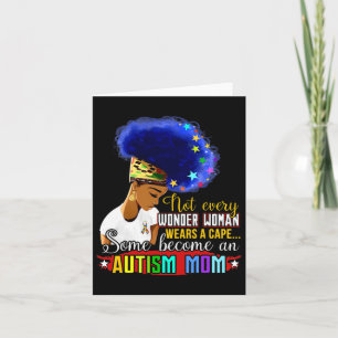 Black Afro American Autism Awareness Mum Rainbow S Card
