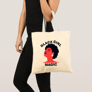 Black afro woman ,black girl magic black history tote bag