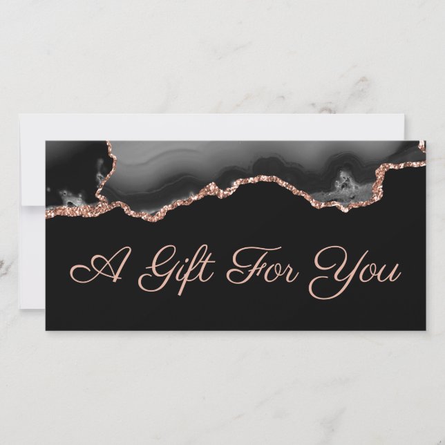 black agate gift certificate (Front)