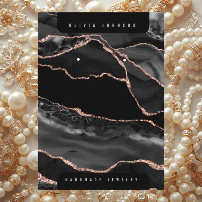 Black Agate Marble Jewelry Display Card (Creator Uploaded)