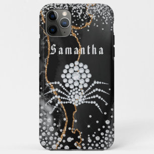 Black Agate with gold & Diamond Accents  Case-Mate iPhone Case