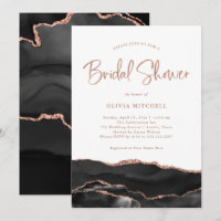 Black Agate with Rose Gold | Bridal Shower