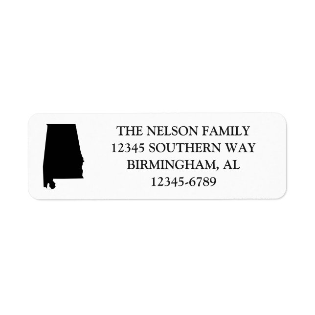 Black Alabama Map Shape (Front)