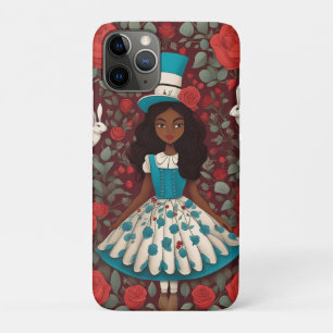 Black Alice in Wonderland Paper Napkin Case-Mate iPhone Case