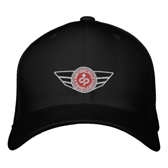 Black all-cap with red embroidered MCR logo Embroidered Hat (Front)