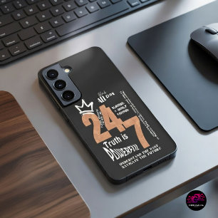 Black All Day 24/7 Slogan Graphic Samsung Galaxy Case