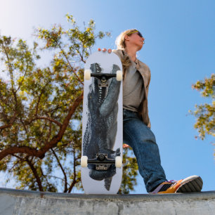 Black Alligator Crocodile Skateboard