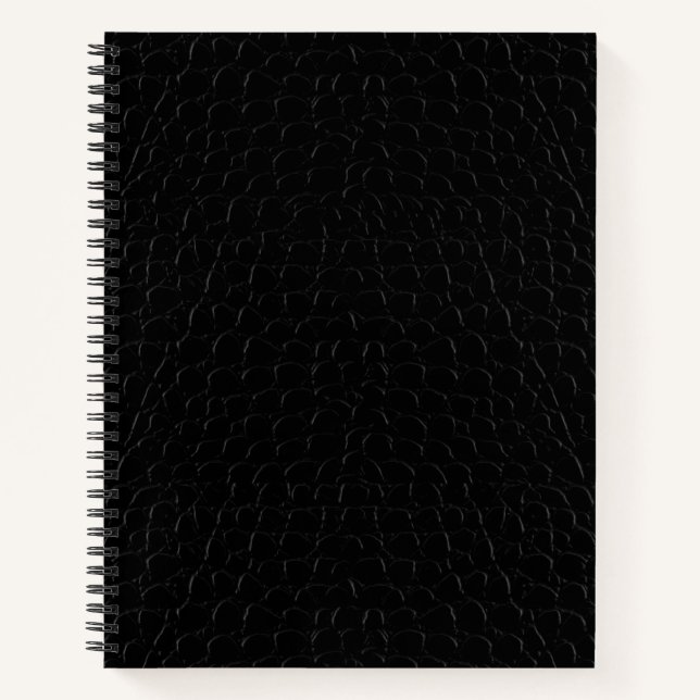 Black Alligator Skin Print Notebook (Front)