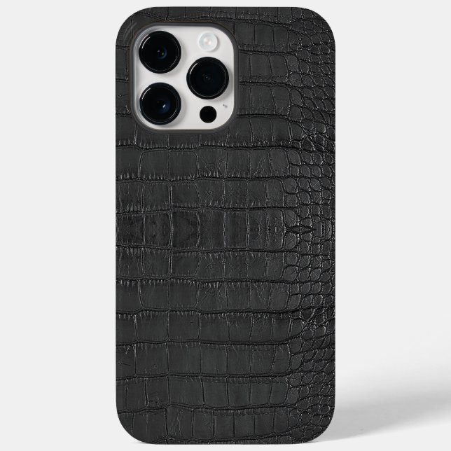 Black Alligator Texture Print Case-Mate iPhone Case (Back)