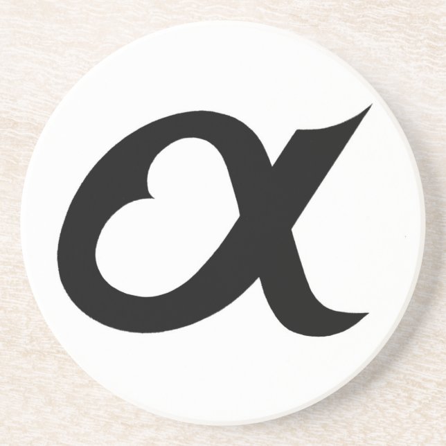 black alpheart coaster (Front)