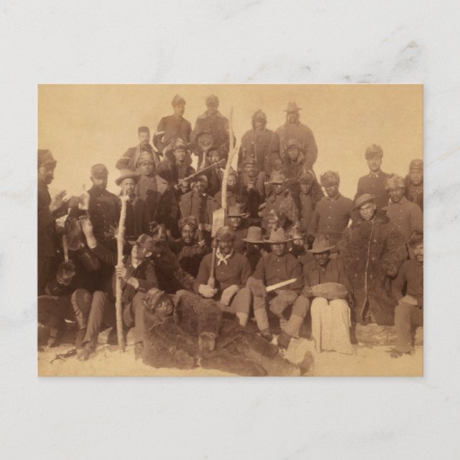 Black American Fighting Cavalry: Buffalo Warriors Postcard (Front)