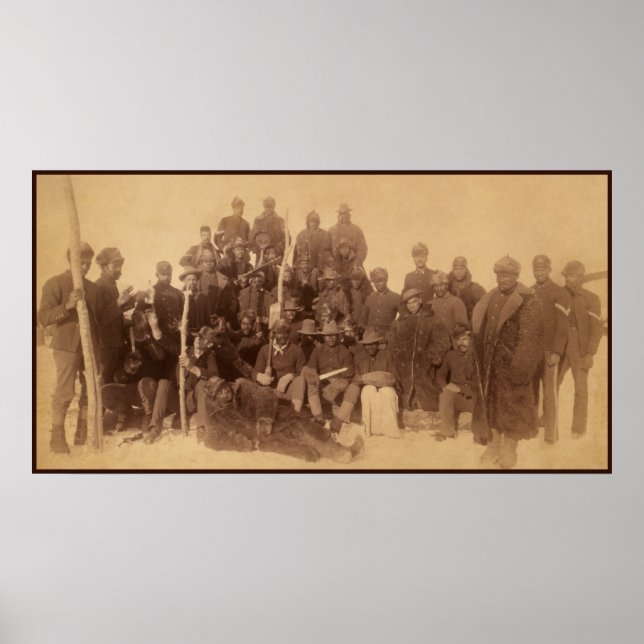 Black American Fighting Cavalry: Buffalo Warriors Poster (Front)