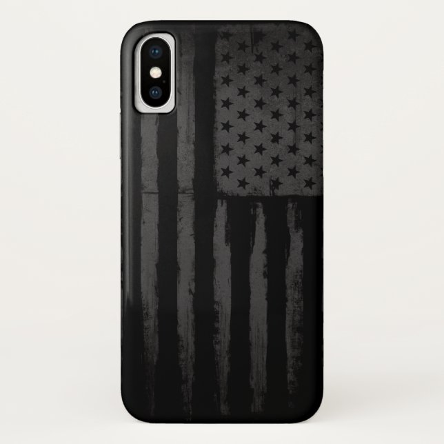 Black American flag Case-Mate iPhone Case (Back)