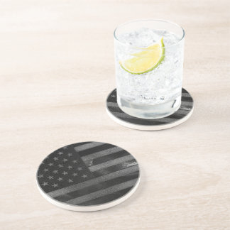 Black American Flag  Coaster