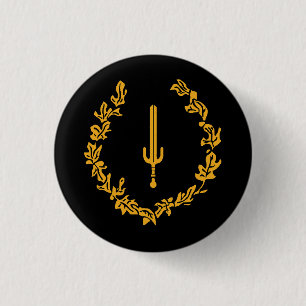 Black American Heritage Flag 3 Cm Round Badge