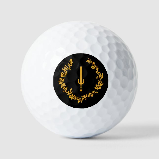 Black American Heritage Flag  Golf Balls (Front)