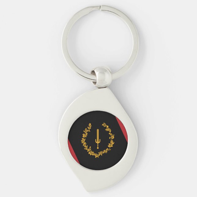 Black American Heritage Flag  Key Ring (Front)