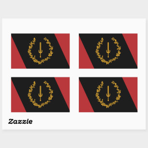 Black American Heritage Flag Rectangular Sticker