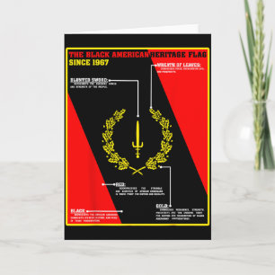 Black American Heritage History Month Symbolic Fla Card