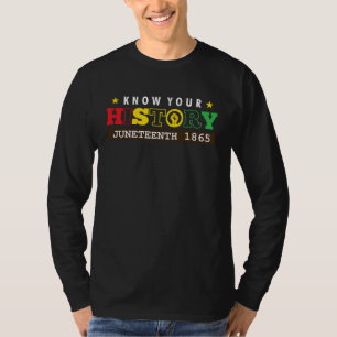 Black American Know Your History 1865 June Freedom T-Shirt