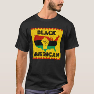 Black American Pan African American Flag Black Pri T-Shirt