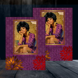 Black American Retro Beauty Decoupage 2 Tissue Paper