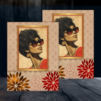 Black American Retro Beauty Decoupage 4 Tissue Paper
