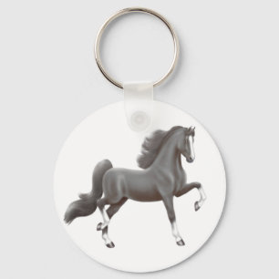 Black American Saddlebred Keychain