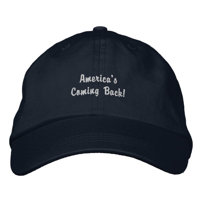 Black America's Coming Back Embroidered Hat (Front)