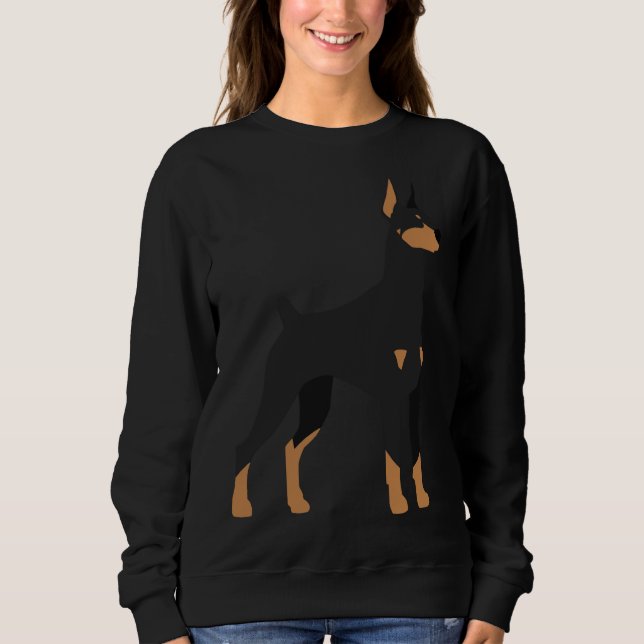 Black Amp Tan Doberman Pinscher  165 Sweatshirt (Front)