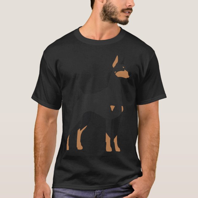 Black Amp Tan Doberman Pinscher T-Shirt (Front)