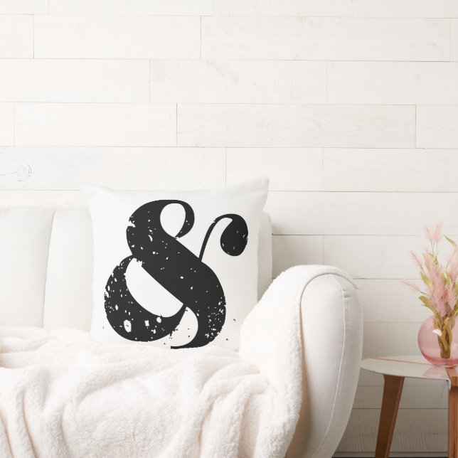 Black Ampersand Cushion (Couch)