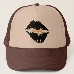 Black an Gold Bride squad kiss Goth Trucker Hat