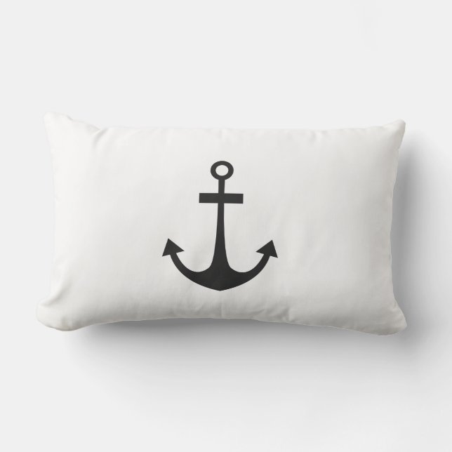Black Anchor Lumbar Cushion (Front)