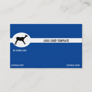 Black Ancient Deer Logo Business Card