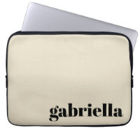 Black and Beige Bold Typography Personalized Name