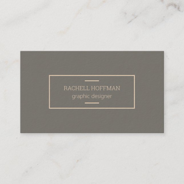 Black And Beige Business Card (Front)