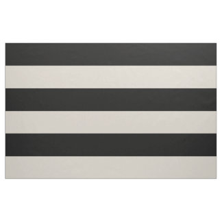 Black and Beige Wide Stripes Large Scale Fabric