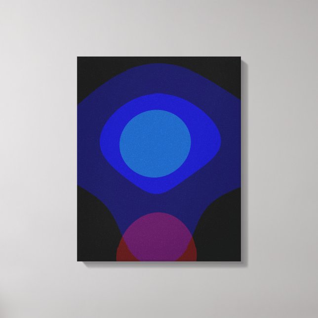 Black And Blue Abstract Art 523 Canvas Print (Front)