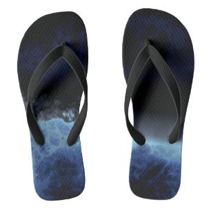 Black and Blue abstract Jandals