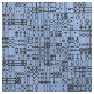 Black and Blue Abstract Lines Fabric