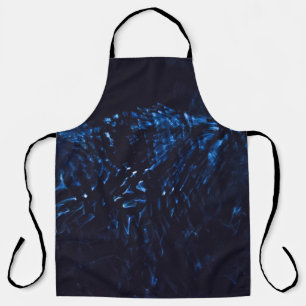 Black and blue abstract painting apron